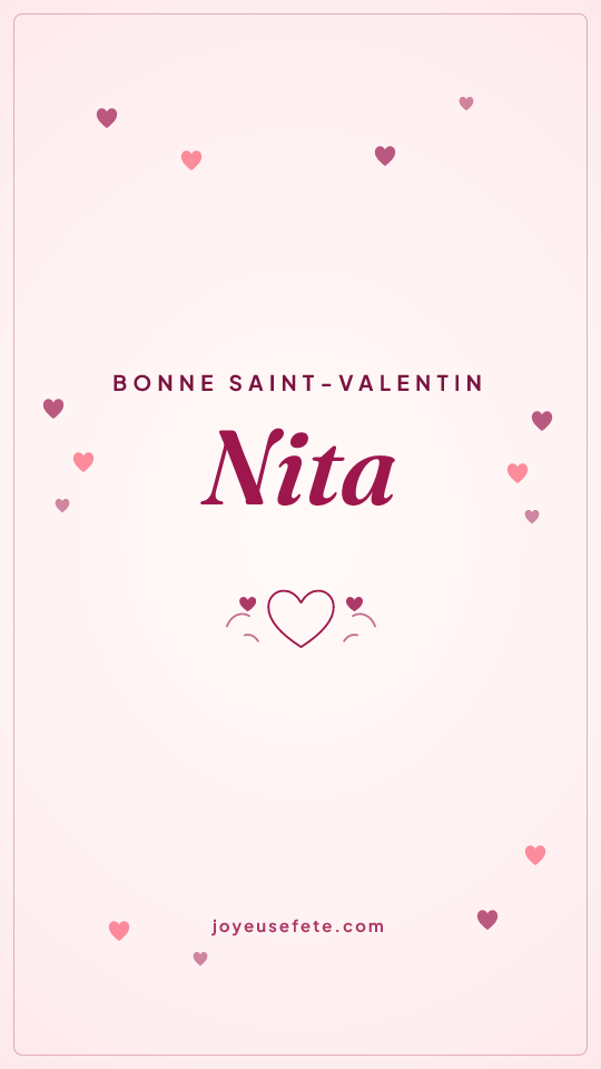 Image « Bonne Saint-Valentin Nita » au format story