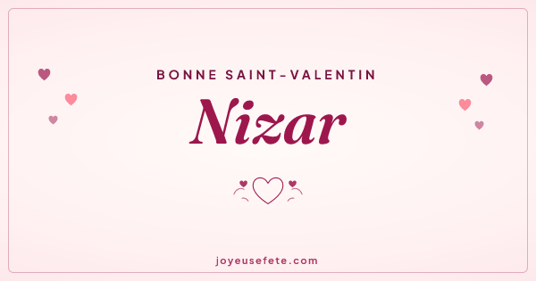 Image « Bonne Saint-Valentin Nizar » au format large