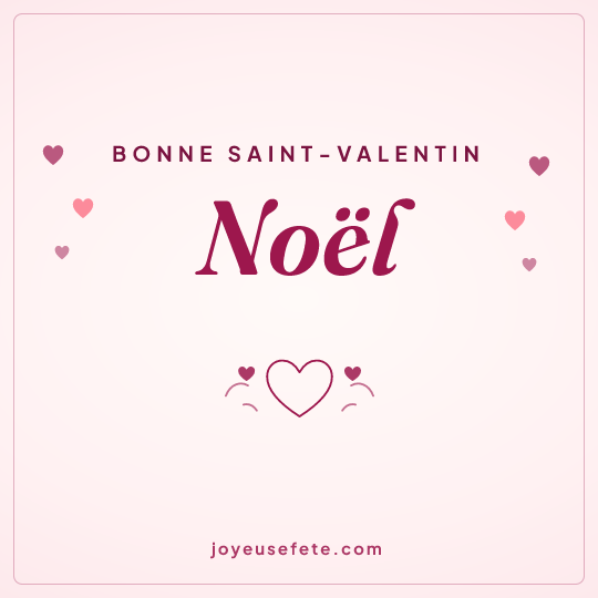 Image carrée « Bonne Saint-Valentin Noël » pour WhatsApp