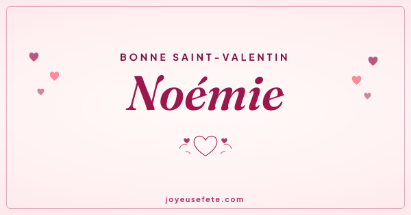 Image « Bonne Saint-Valentin Noémie » au format large