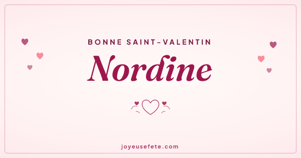 Image « Bonne Saint-Valentin Nordine » au format large