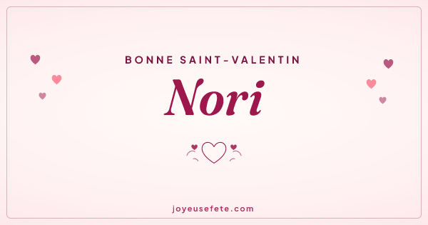 Image « Bonne Saint-Valentin Nori » au format large