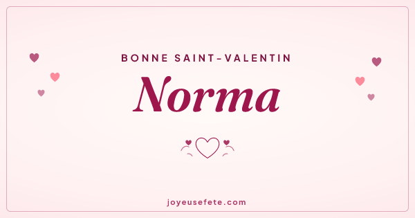 Image « Bonne Saint-Valentin Norma » au format large
