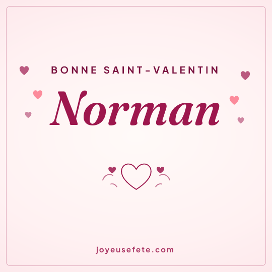 Image carrée « Bonne Saint-Valentin Norman » pour WhatsApp