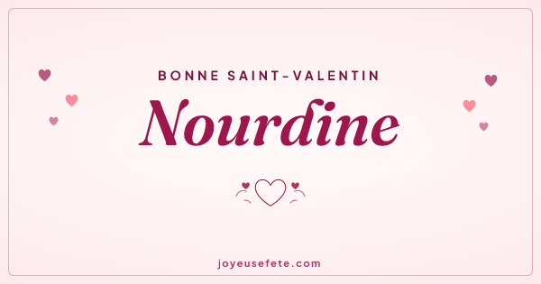 Image « Bonne Saint-Valentin Nourdine » au format large