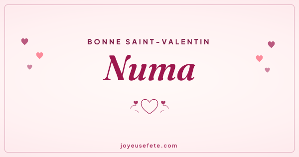 Image « Bonne Saint-Valentin Numa » au format large