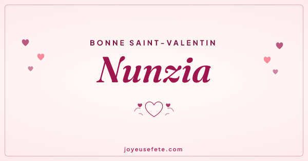 Image « Bonne Saint-Valentin Nunzia » au format large