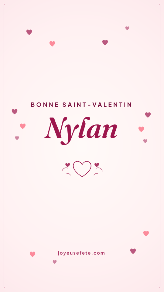 Image « Bonne Saint-Valentin Nylan » au format story