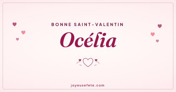Image « Bonne Saint-Valentin Océlia » au format large