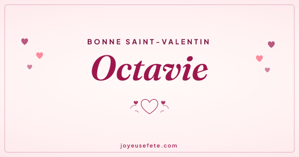 Image « Bonne Saint-Valentin Octavie » au format large