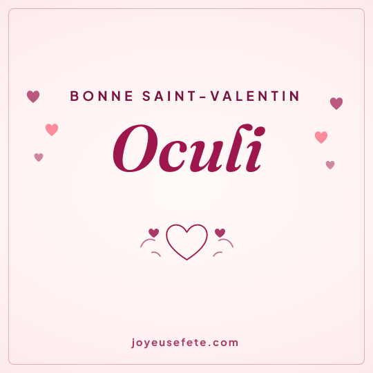 Image carrée « Bonne Saint-Valentin Oculi » pour WhatsApp