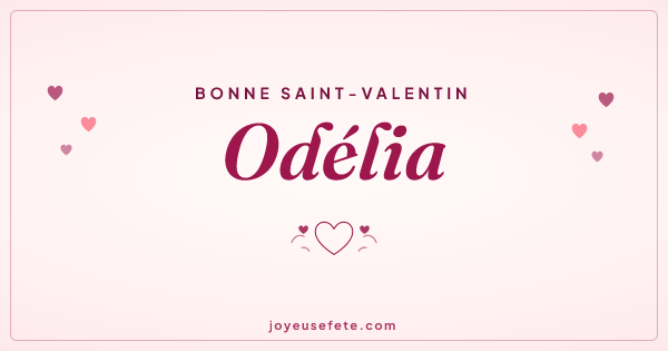 Image « Bonne Saint-Valentin Odélia » au format large