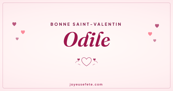 Image « Bonne Saint-Valentin Odile » au format large