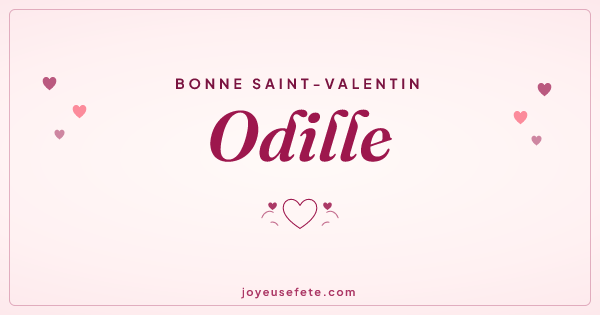 Image « Bonne Saint-Valentin Odille » au format large