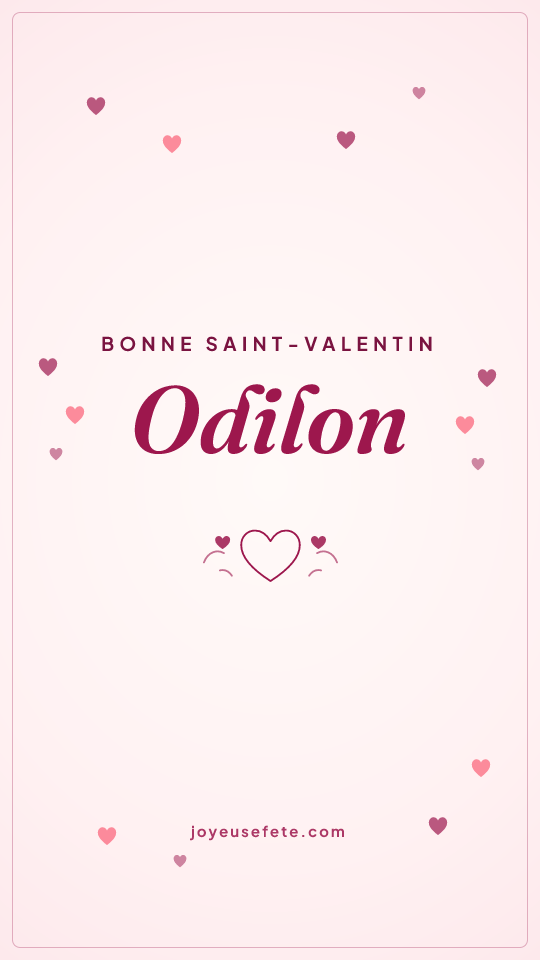 Image « Bonne Saint-Valentin Odilon » au format story
