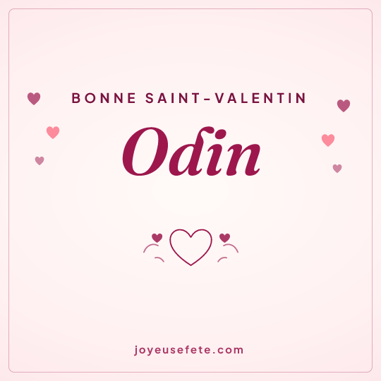 Image carrée « Bonne Saint-Valentin Odin » pour WhatsApp