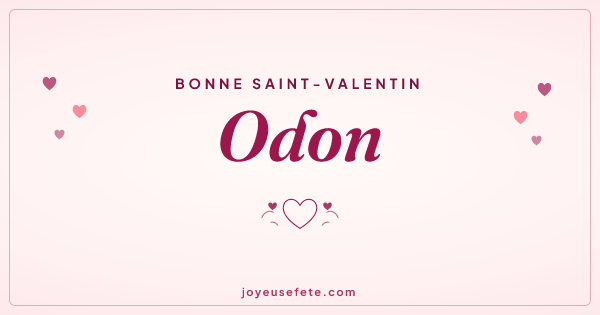 Image « Bonne Saint-Valentin Odon » au format large