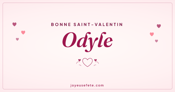 Image « Bonne Saint-Valentin Odyle » au format large