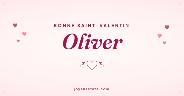 Image « Bonne Saint-Valentin Oliver » au format large