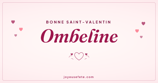 Image « Bonne Saint-Valentin Ombeline » au format large