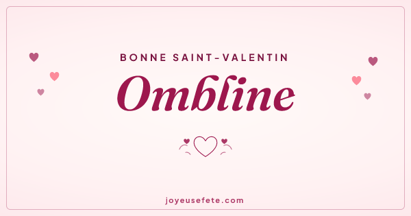 Image « Bonne Saint-Valentin Ombline » au format large