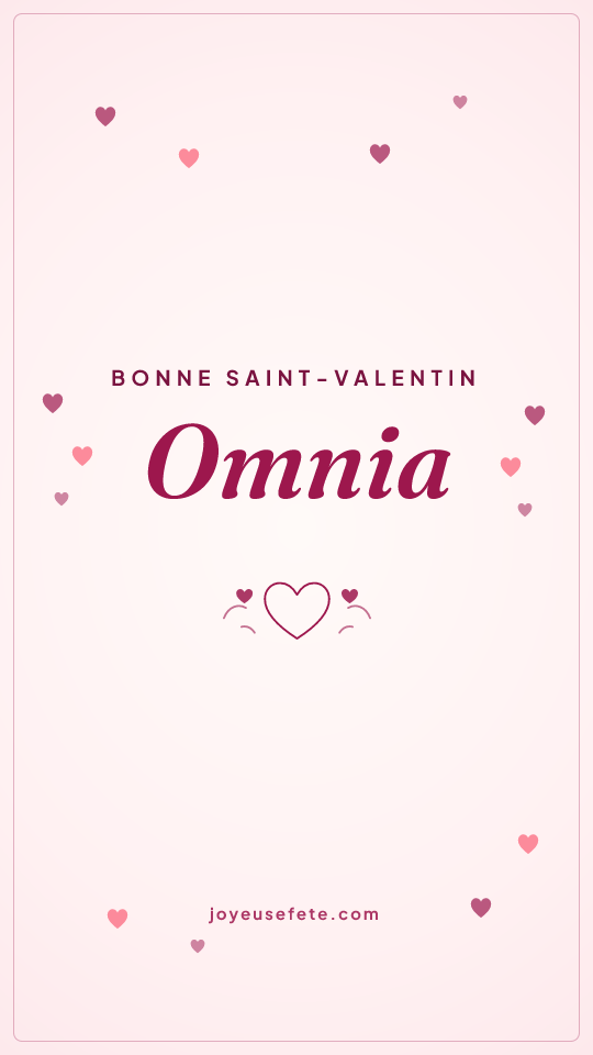 Image « Bonne Saint-Valentin Omnia » au format story