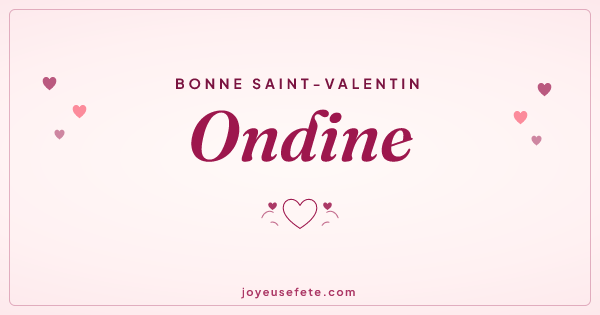 Image « Bonne Saint-Valentin Ondine » au format large