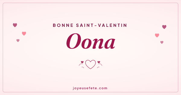 Image « Bonne Saint-Valentin Oona » au format large