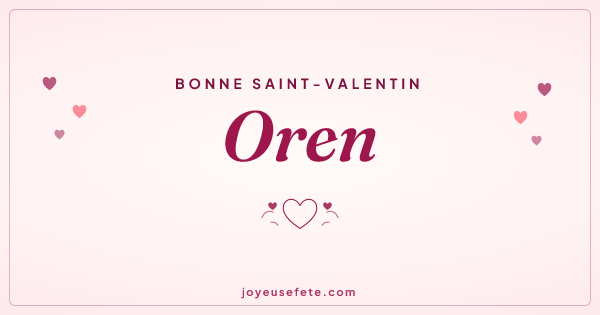 Image « Bonne Saint-Valentin Oren » au format large