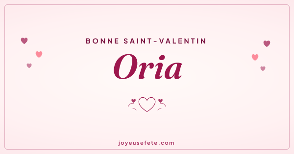 Image « Bonne Saint-Valentin Oria » au format large