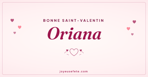 Image « Bonne Saint-Valentin Oriana » au format large