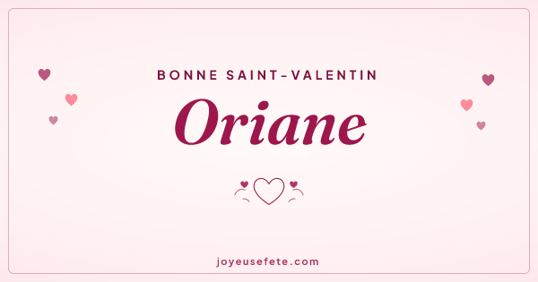 Image « Bonne Saint-Valentin Oriane » au format large