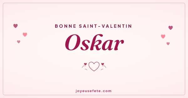 Image « Bonne Saint-Valentin Oskar » au format large