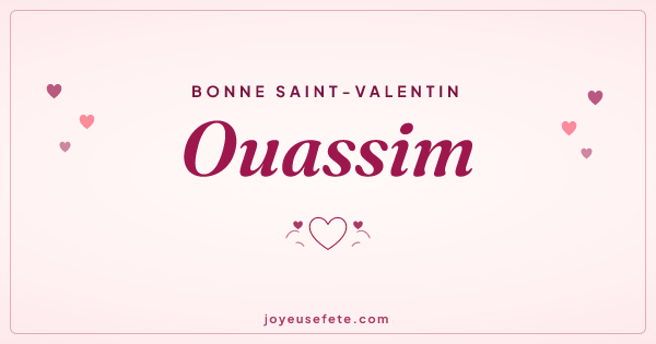 Image « Bonne Saint-Valentin Ouassim » au format large