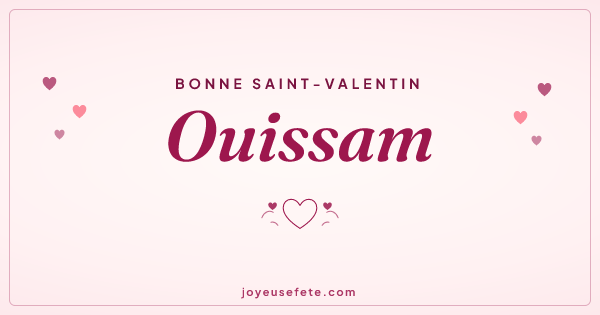 Image « Bonne Saint-Valentin Ouissam » au format large
