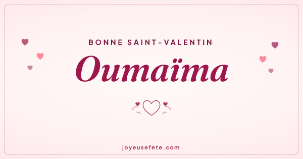 Image « Bonne Saint-Valentin Oumaïma » au format large