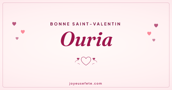 Image « Bonne Saint-Valentin Ouria » au format large