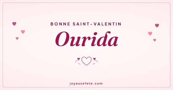 Image « Bonne Saint-Valentin Ourida » au format large