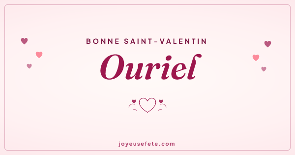 Image « Bonne Saint-Valentin Ouriel » au format large