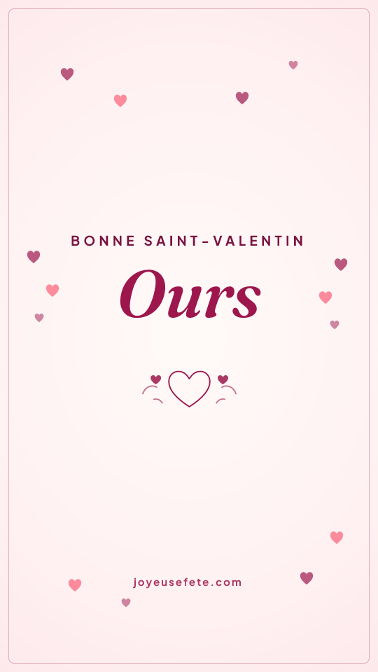 Image « Bonne Saint-Valentin Ours » au format story