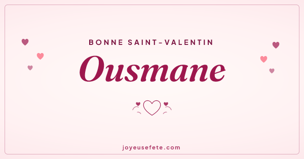 Image « Bonne Saint-Valentin Ousmane » au format large