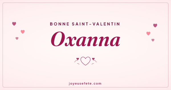 Image « Bonne Saint-Valentin Oxanna » au format large