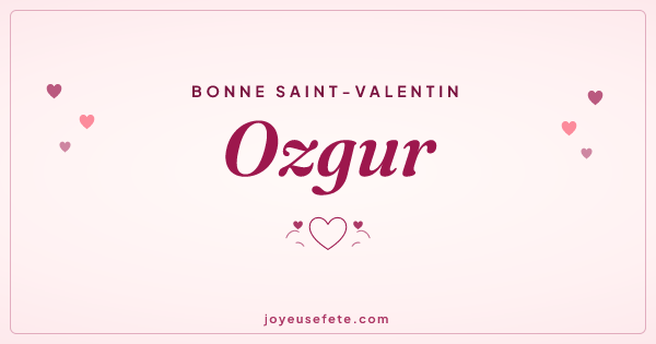 Image « Bonne Saint-Valentin Ozgur » au format large