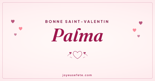 Image « Bonne Saint-Valentin Palma » au format large