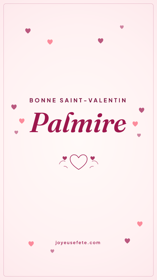 Image « Bonne Saint-Valentin Palmire » au format story