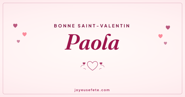 Image « Bonne Saint-Valentin Paola » au format large