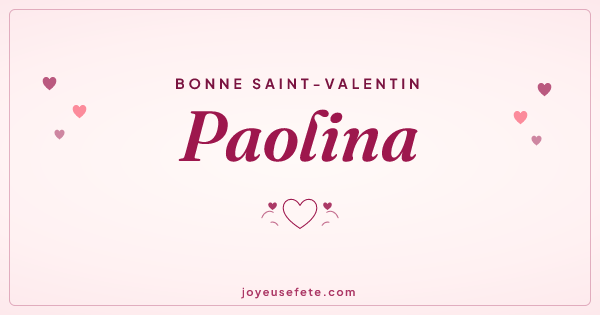Image « Bonne Saint-Valentin Paolina » au format large