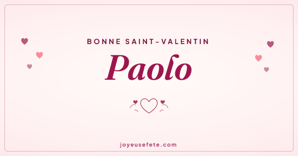 Image « Bonne Saint-Valentin Paolo » au format large