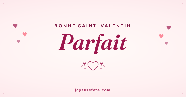 Image « Bonne Saint-Valentin Parfait » au format large