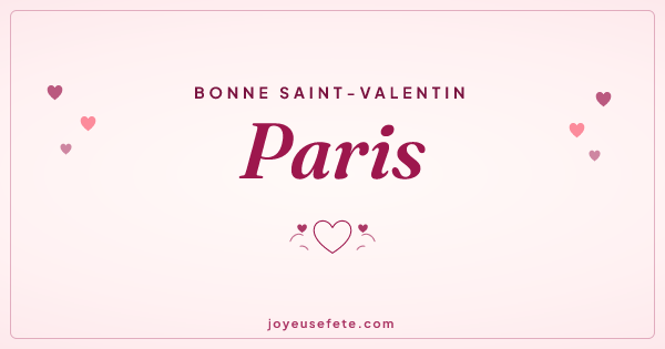 Image « Bonne Saint-Valentin Paris » au format large